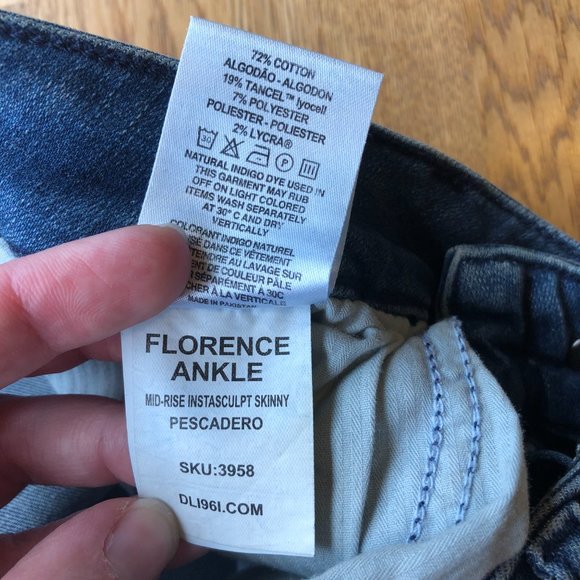 DL1961 Florence Ankle Tuxedo Stripe Jeans Size 26 - Picture 9 of 14